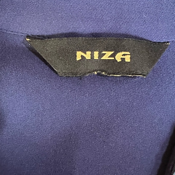 Niza Retro style navy blue sequin beaded cocktail dress size 12 - Picture 4 of 6